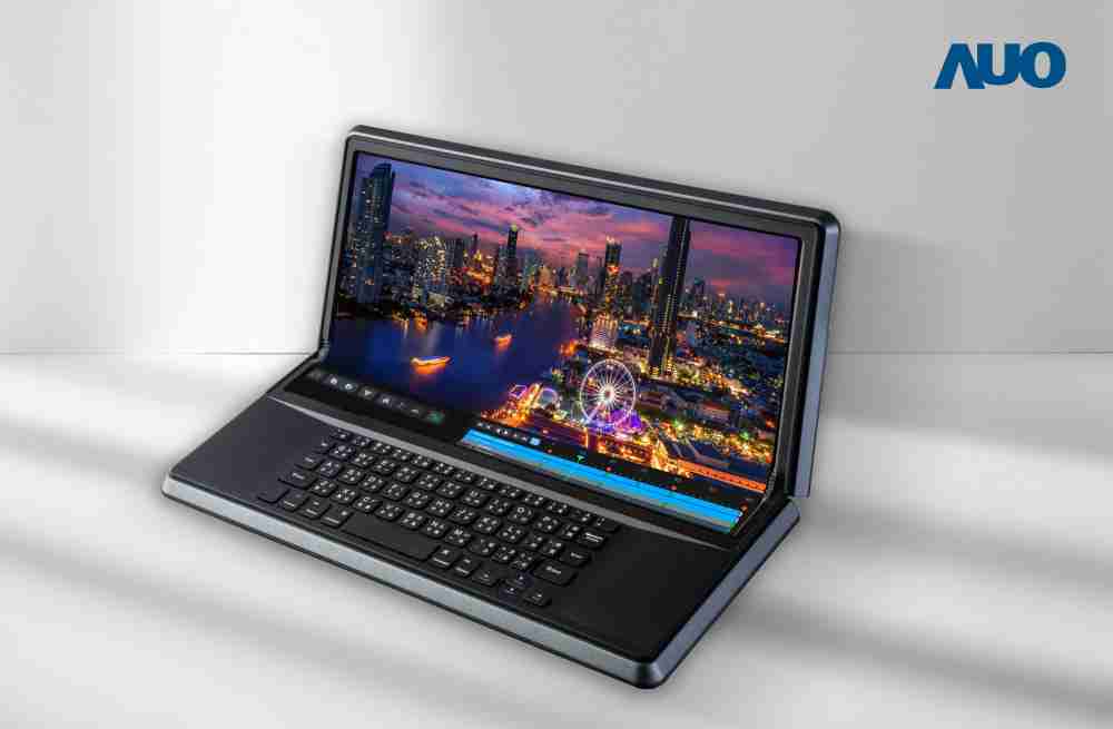 EBpay14.6吋Micro LED折迭显示屏幕，，，，搭配半径4mm的弯折绞炼，，以及高画素、、、高亮度、、、、高对比度的显示技术特点，，即便在大视角下仍保有绝佳色相与亮度